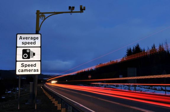 Picture of a sign stating average speed cameras